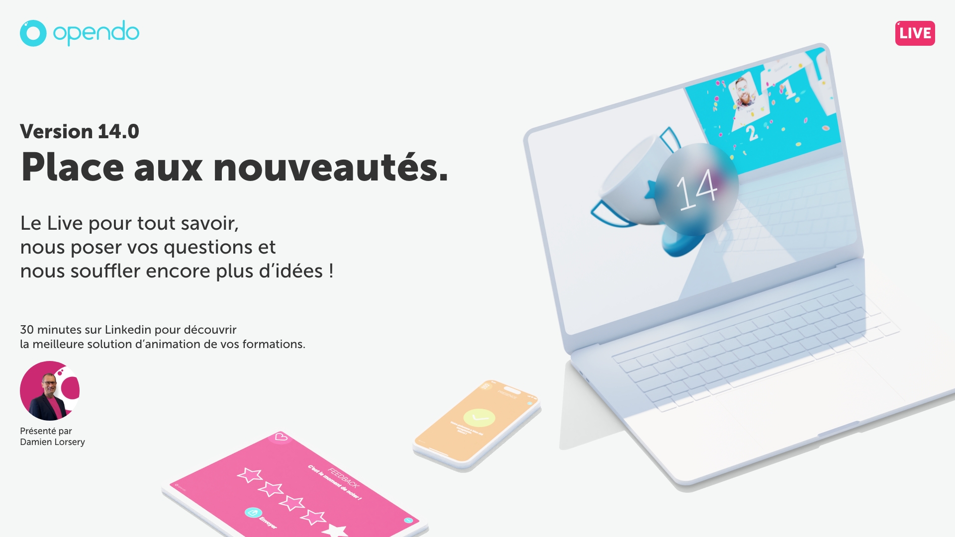 Nouveautés de la version 14 d'Opendo pour animer vos plus belles formations